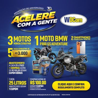 Promoção Acelere Com a Gente celebra os 30 anos da WDCom